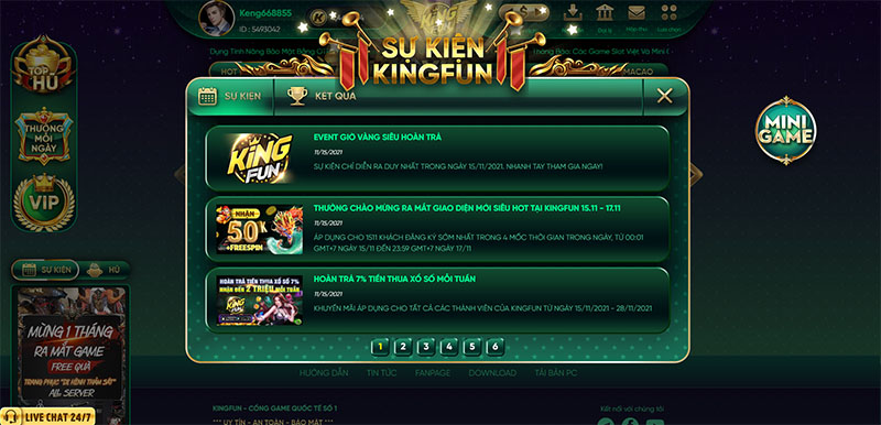 Đánh giá về cổng game KingFun