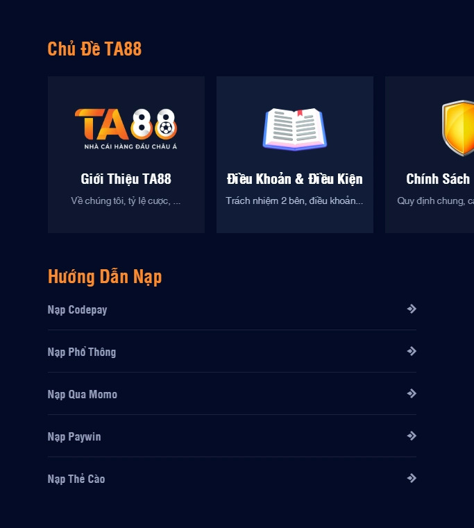 Hướng dẫn các bước nạp/rút tiền cực đơn giản tại app TA88